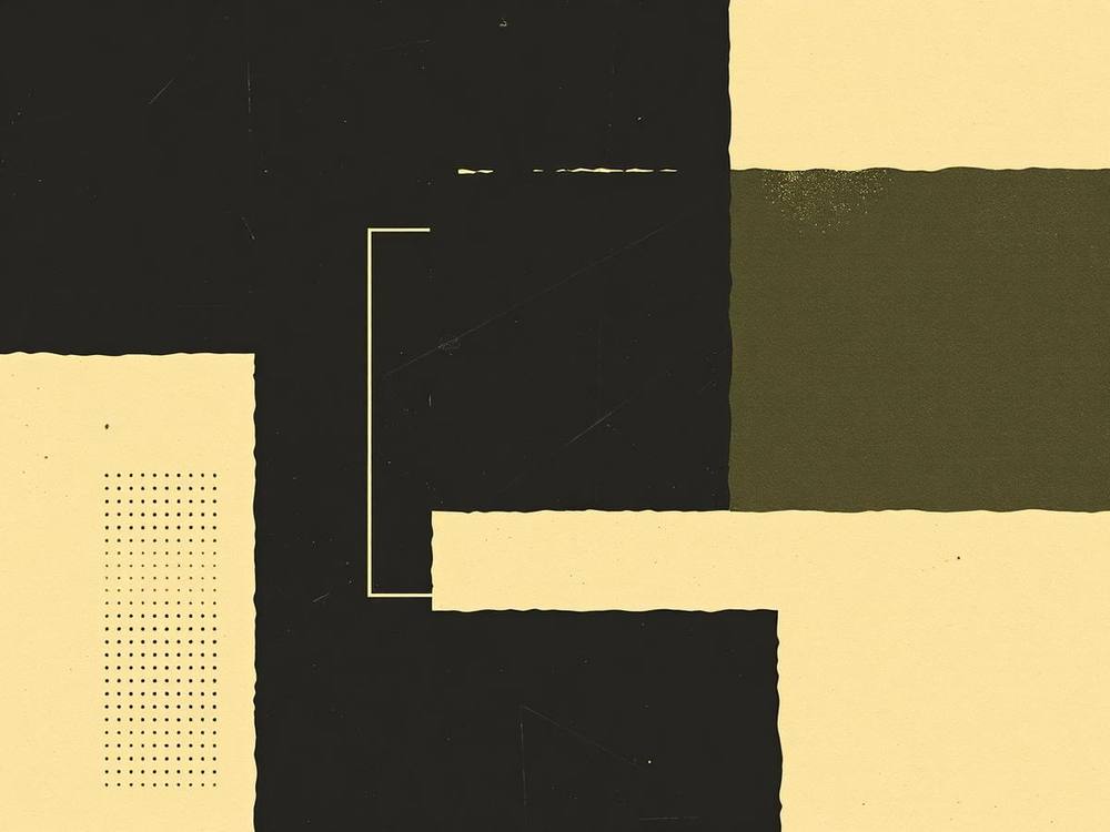Abstract wireframe and colour swatch illustration