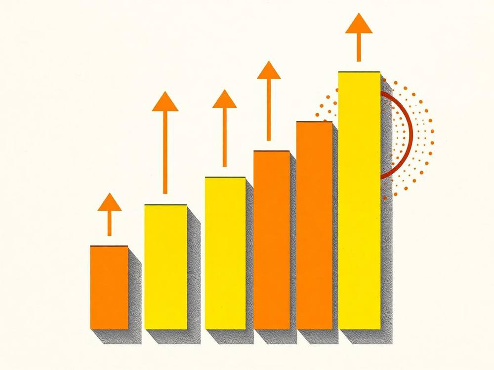 Abstract growth chart illustration